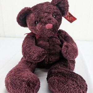 Russ Bears from the Past Serenade Dark Red Teddy Plush 16" Stuffed Animal 7115